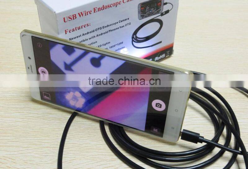 6 White LED 1 Meter to 5 Meter Micro USB Android Phone Rigid Endoscope