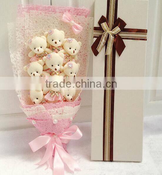 plush toy bouquet/lot cartoon bouquet of bear doll plush toy/teddy bear baby doll/toy for baby