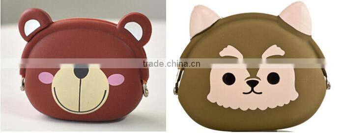 Wholesale Silicone rubber squeeze coin purse