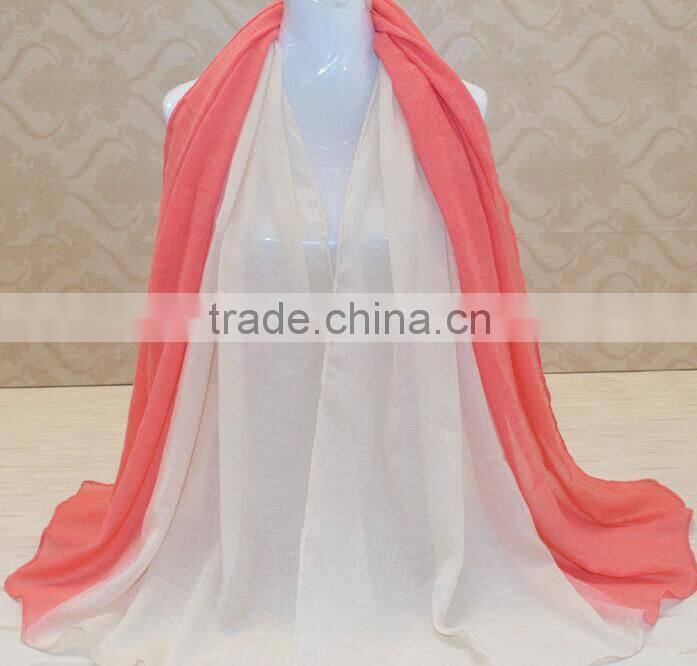 Wholesale Oversized Two-tone Viscose Muslim Arab Head Scarf