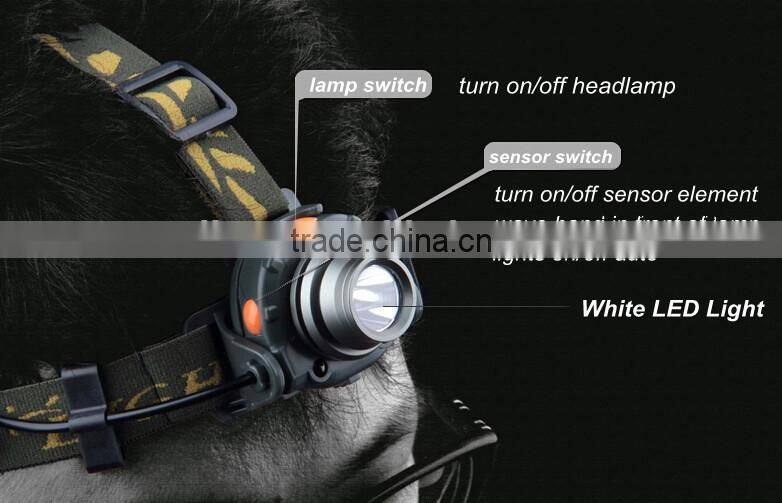 (120305) Best super bright 3*AAA dry battery Sensing most powerful headlamp