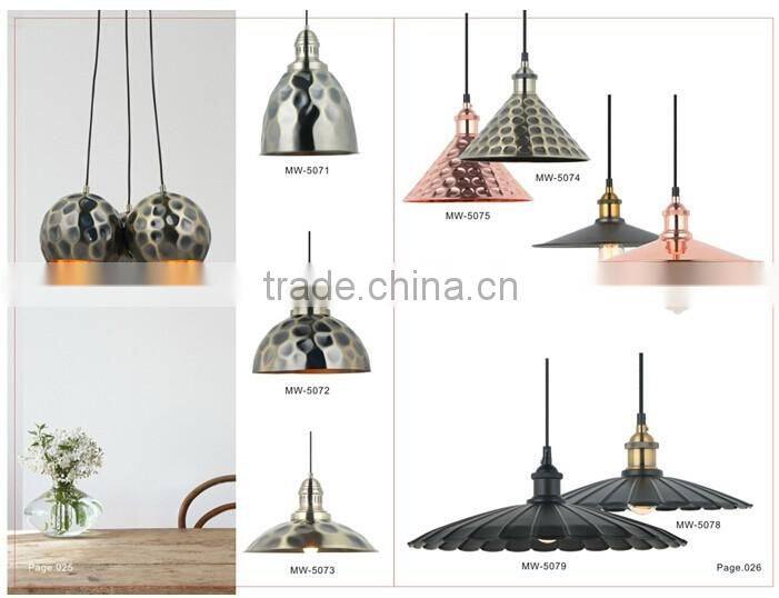 Irradiation Area Loft Industrial Pendant Lighting for Restaurant