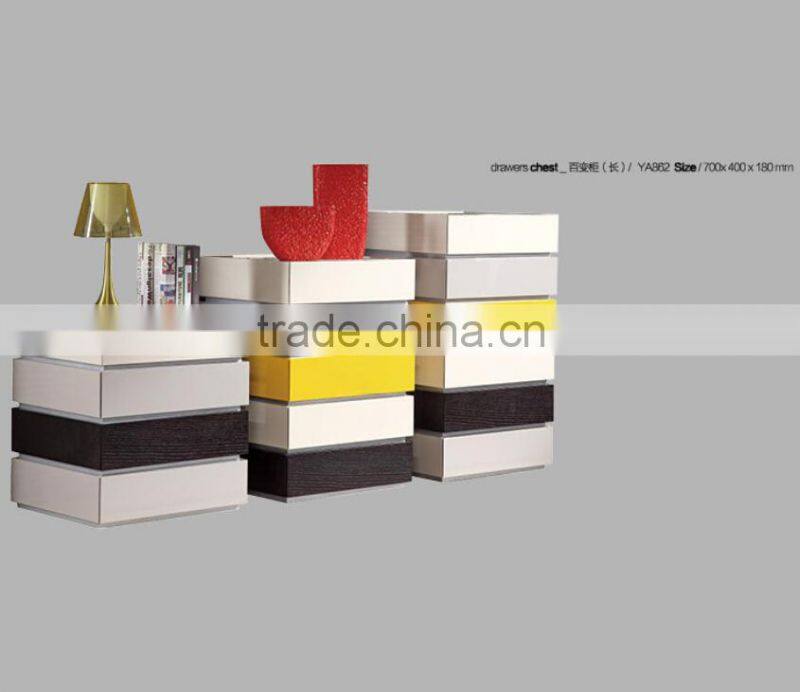 Factory Price living room and bedroom special wooden chest of drawers cabinet , modern simple drawer chest