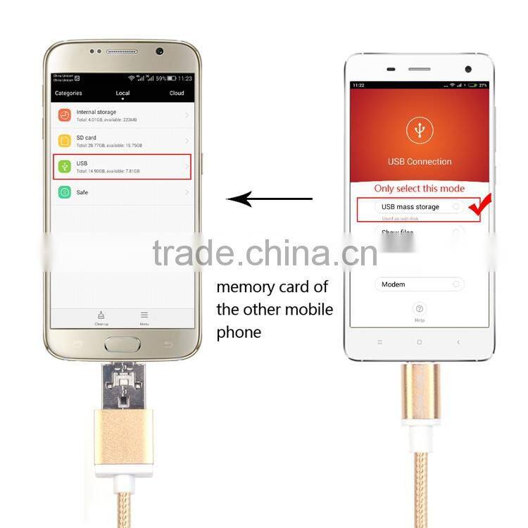 Coolsell special design OTG Fast charging Cable V8 5pin mirco USB cable usb charging cable for Samsung