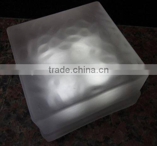 Glass Solar Brick Light with white color, solar garden light