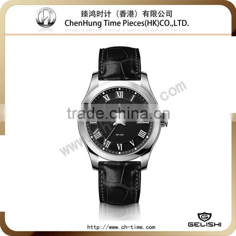 Vogue cheap western wrist non brand watches stainless steel case chain water resistant geneva movt wholesale