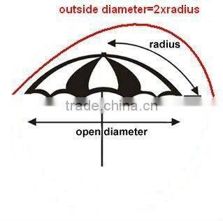 beach umbrella with printing for promotional 2m size