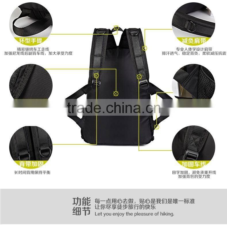 Fashionable 2016 hiking bag brand new design backpack school backpack bag