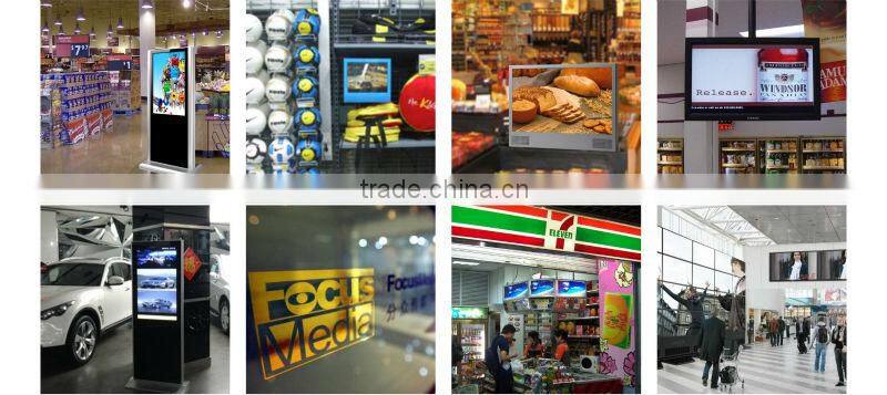 7 inch retail store lcd advertising player printed with customer logo