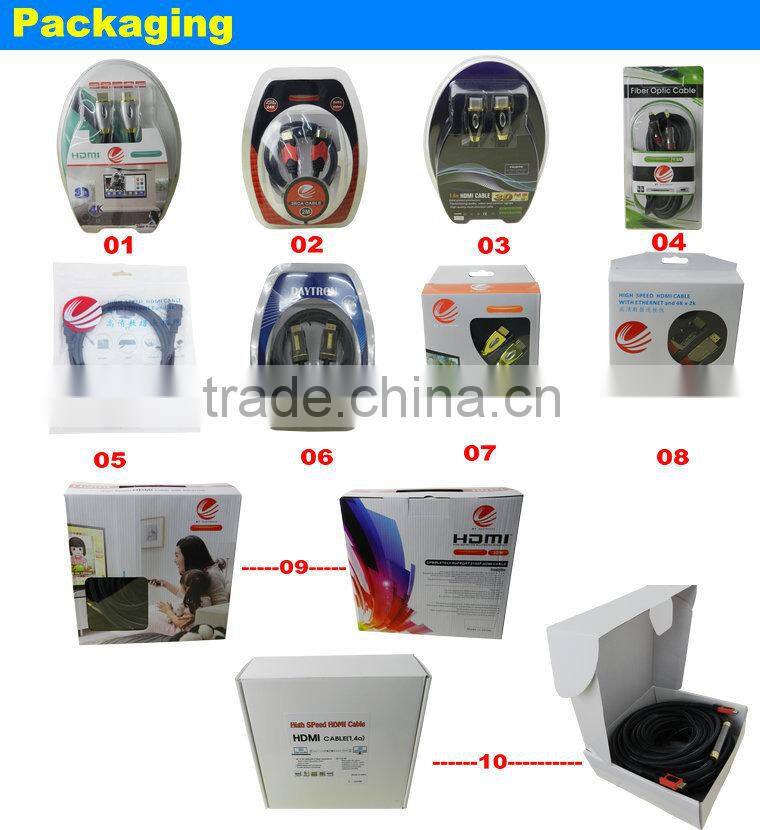 High speed HDMI Cable Support 4k*2K with Ethernet from China factory