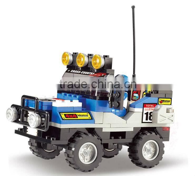 bd-7530131 building block set Plastic intelligent building block off-road car 154pcs