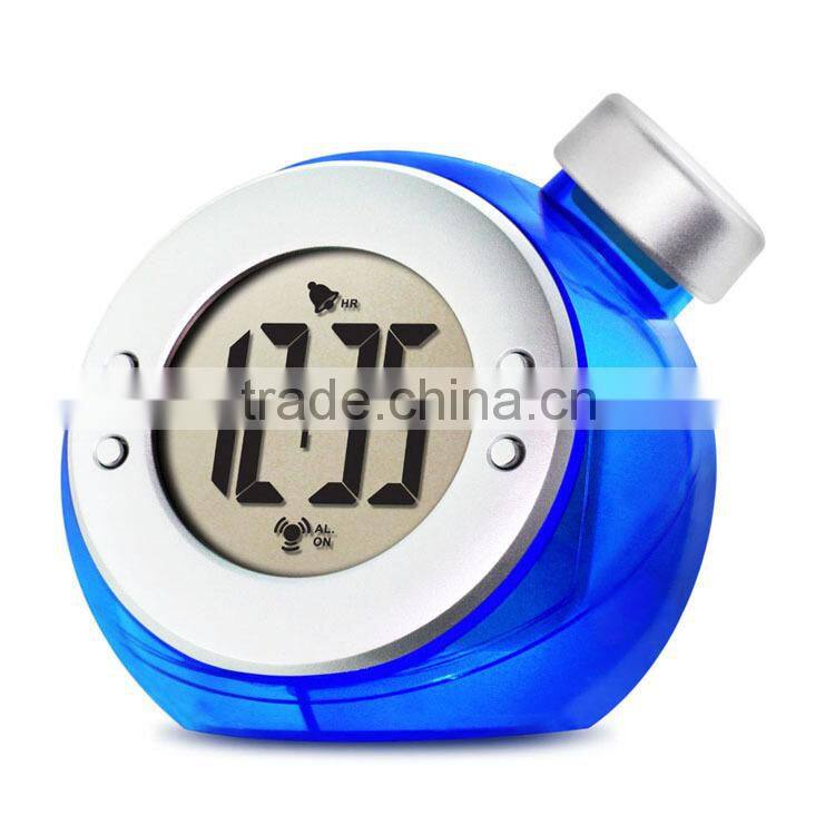 ECO Friendly wheel shape alarm Water Energy Clock, No Battery Fancy Digital Alarm Clock,weather forecast clock