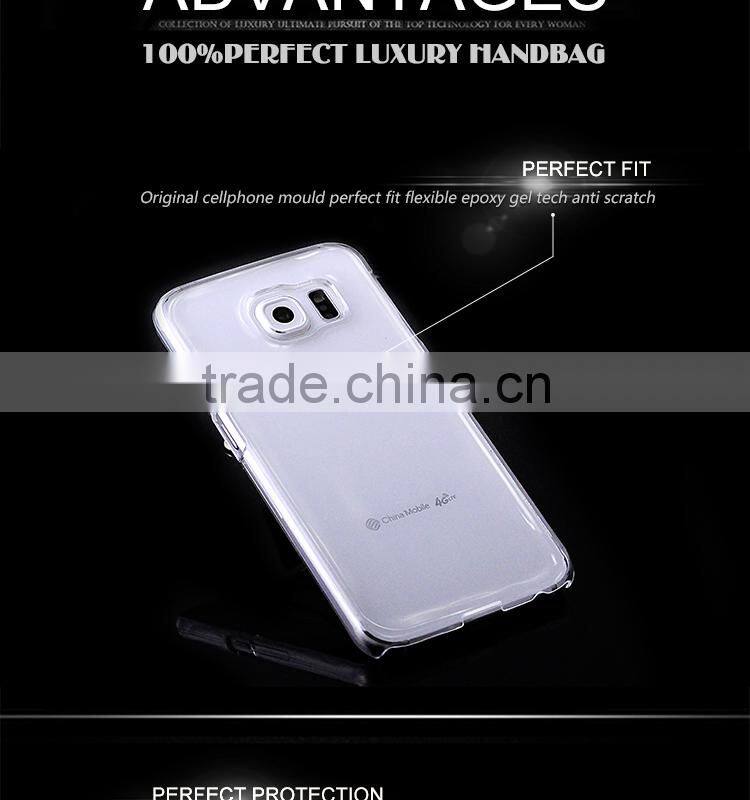 Looking for epoxy gel case for Samsung S6, gel case factory supply clear PC epoxy case