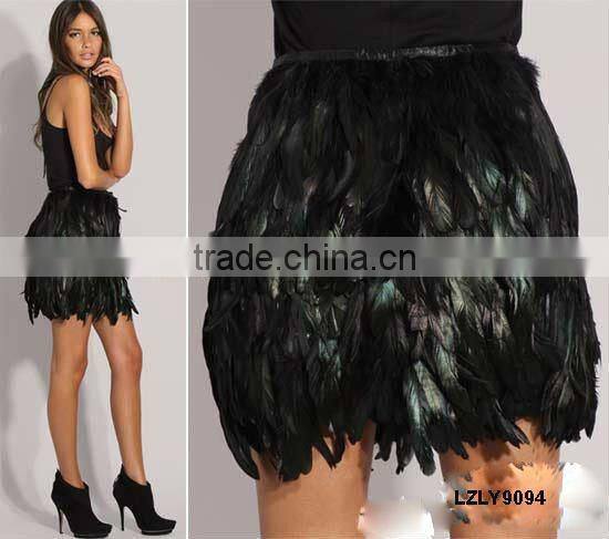 Black Rooster feather fringe trims LZAY1271027