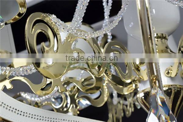 modern furniture designers hunging lamps/K9 Crystal pendant lighting/leather chandelier light