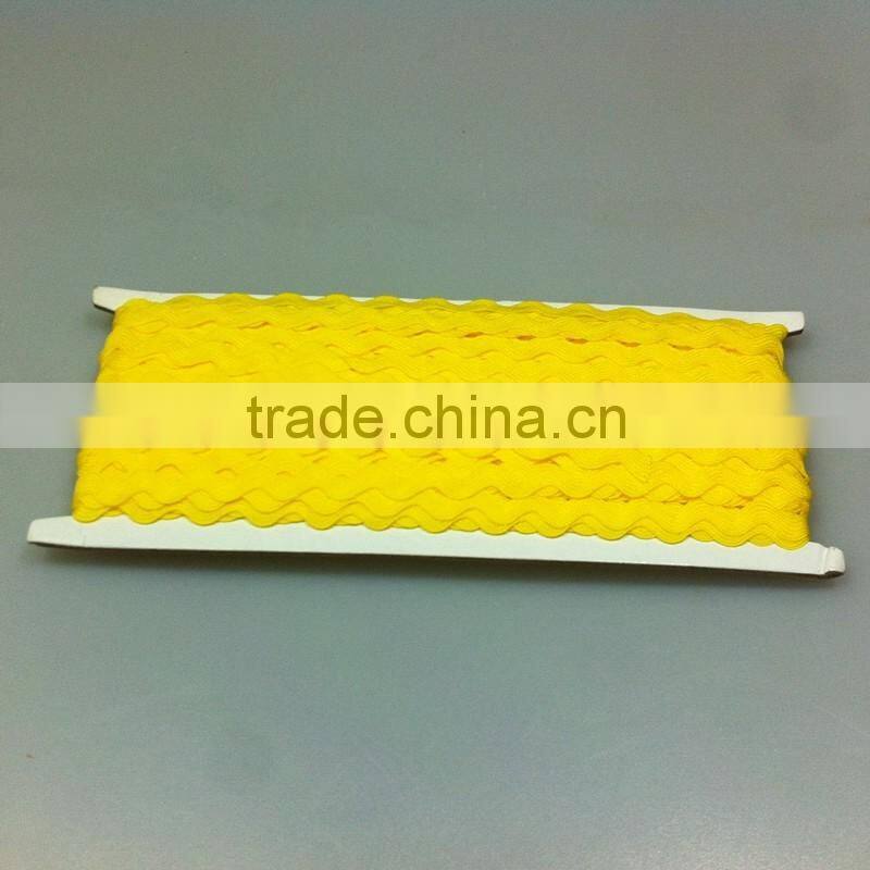 Factory supply orange quality ric rac ribbon wave edged ribbon for Garment