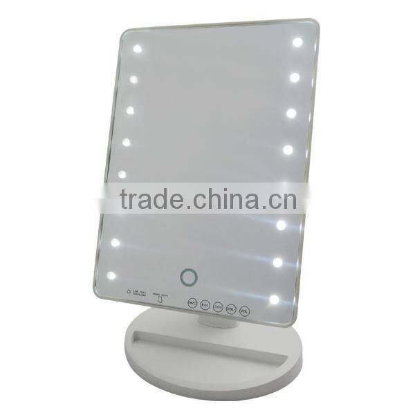 High-end square decorative compact mirror & lighted decorative makeup mirror & compact mirror with led lights