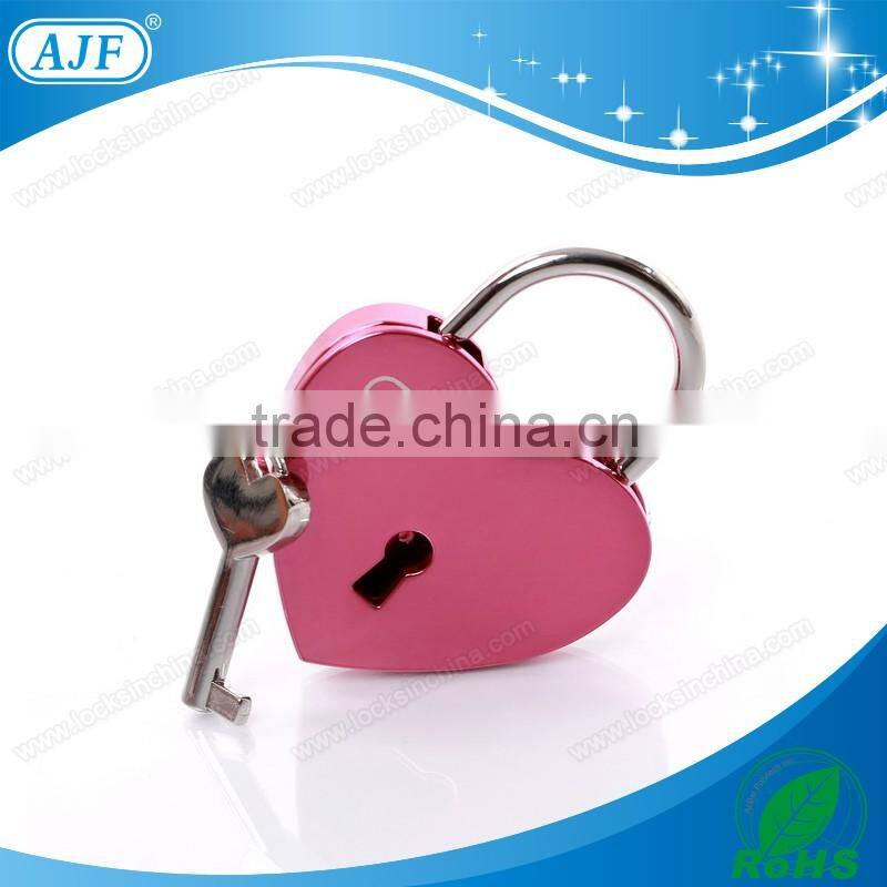 AJF TUV passed the most popular product of black color love heart shape lock,Liebesschloss,cadenas