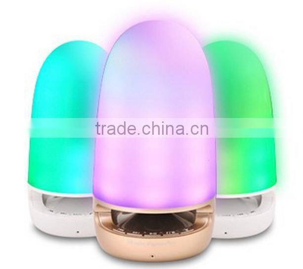 Atmosphere Lamp Speaker,LED Lamp MIC Wireless Bluetooth 4.0 Speaker Speakerphone Built -in Lithium Battery