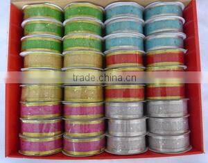 6.3CM Holiday Decorative Colorful Clothing Ribbon /Xmas Tree Ribbon