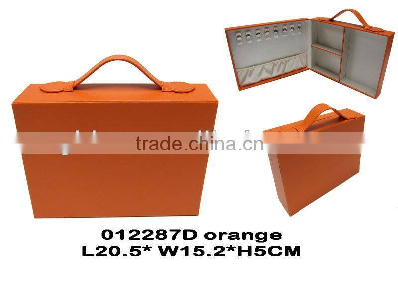 Square fabric travel jewelry box in pink, NEW!