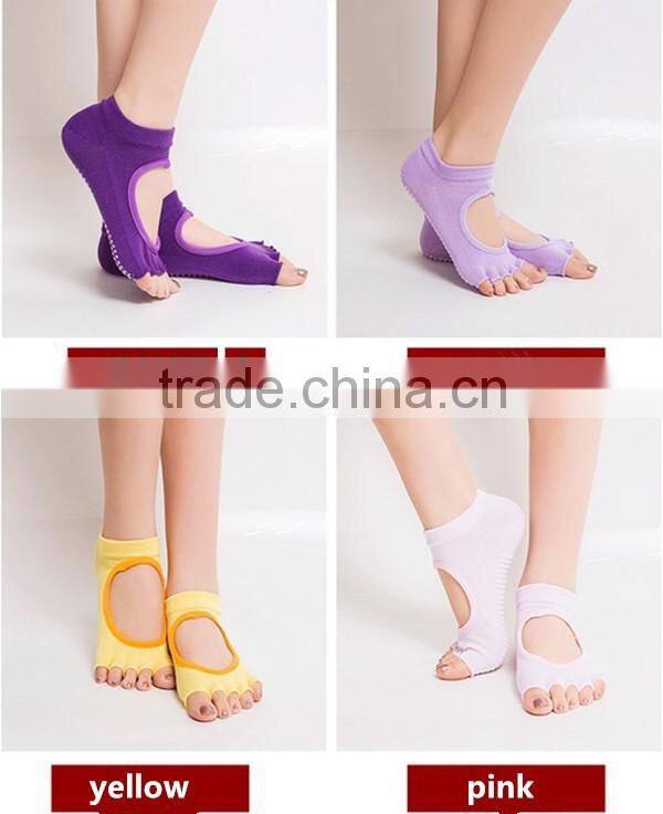 Anti-slip Socks Yoga Fitness With Silicone Particle High Quality