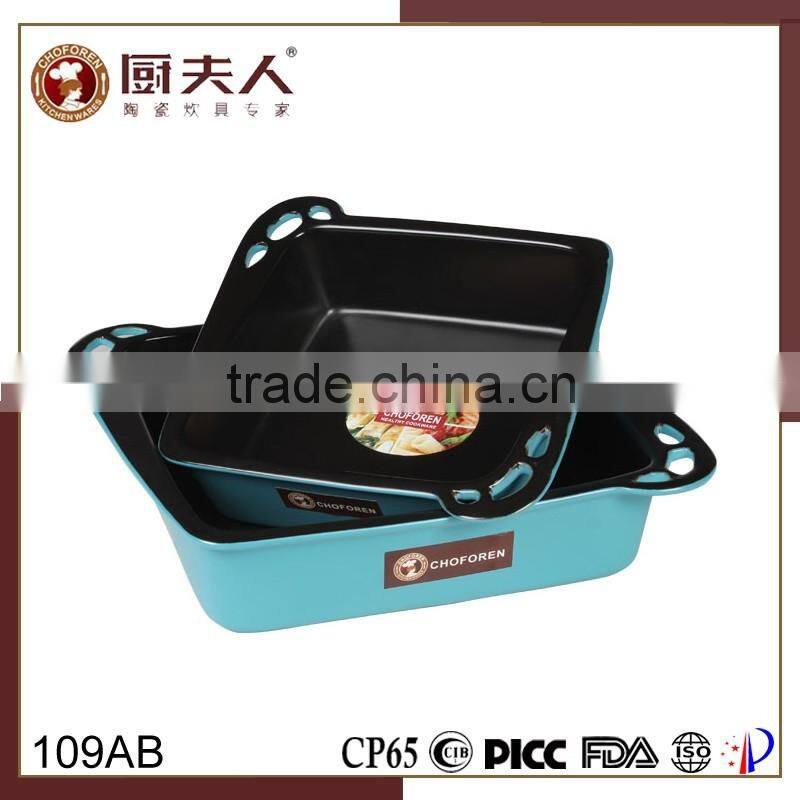 HEAT RESISTANCE CERAMIC RETANGULAR BAKING PLATE