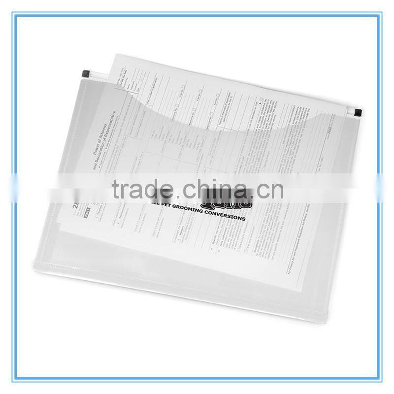 Customized Printed PP file folder, A4 L shape clear pp plastic file folder
