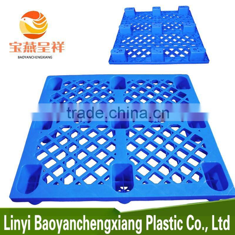 1100x1100x140mm nine feet water proof hot sale virgin HDPE plastic pallet for concret blcok with high duty