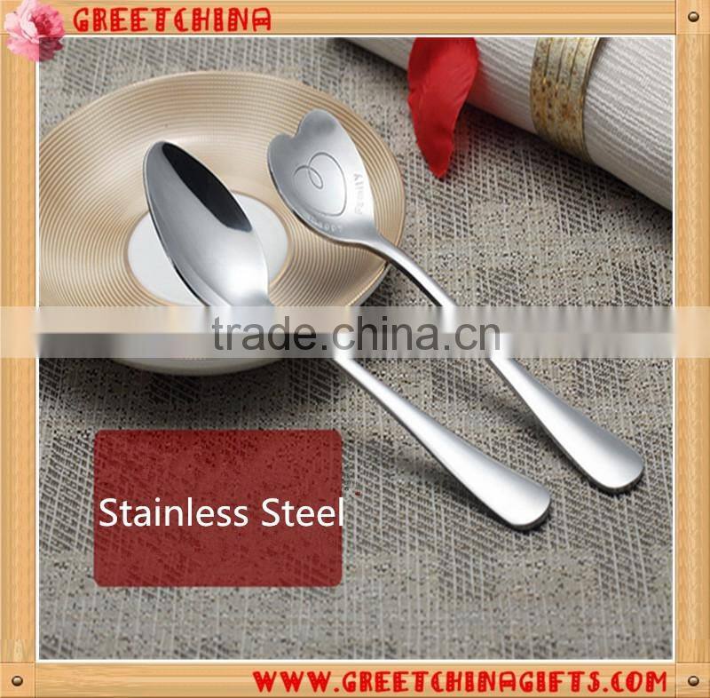 Stainless steel heart shaped coffee spoon