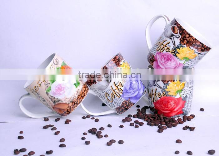 Wholesale 12oz Ceramic barrel shaped coffee mug