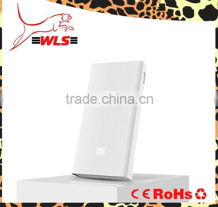 2015 WLS new arrival original 20000mah Xiaomi Power Bank for smartphone