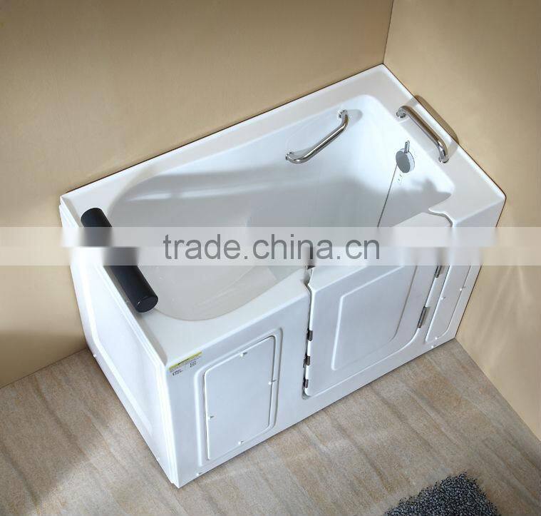 2016 foshan Massage Function Corner tub Safety Step in walk in tub