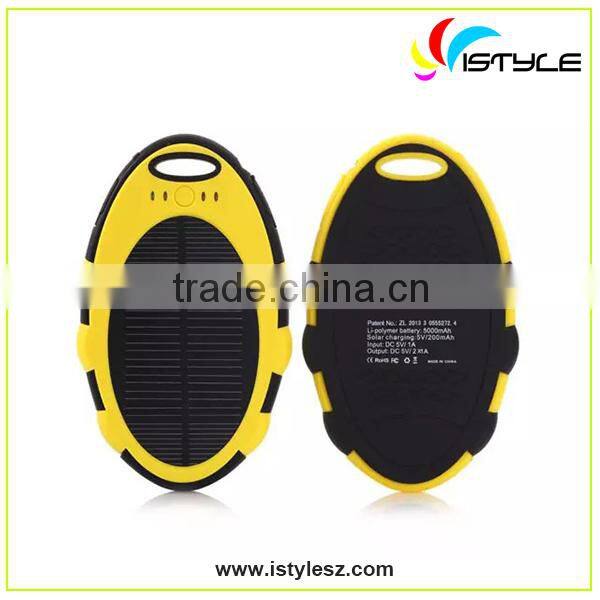 mirror shape solar power bank 5000mAh with waterproof function