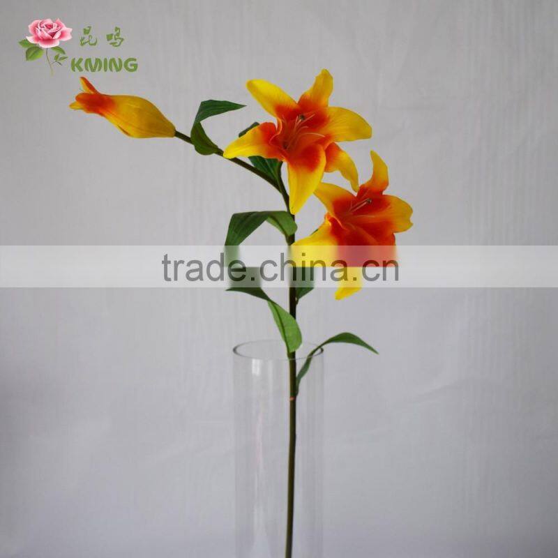 artificial foam flower lily tree made from artificial flower mold three heads