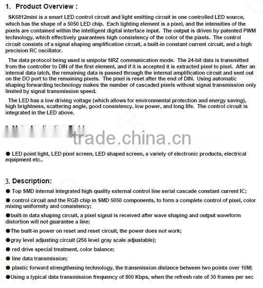 New super small mini 3535 rgb pixel led chip 5v; SK6812 3535 Addressable mini pixel led chip.