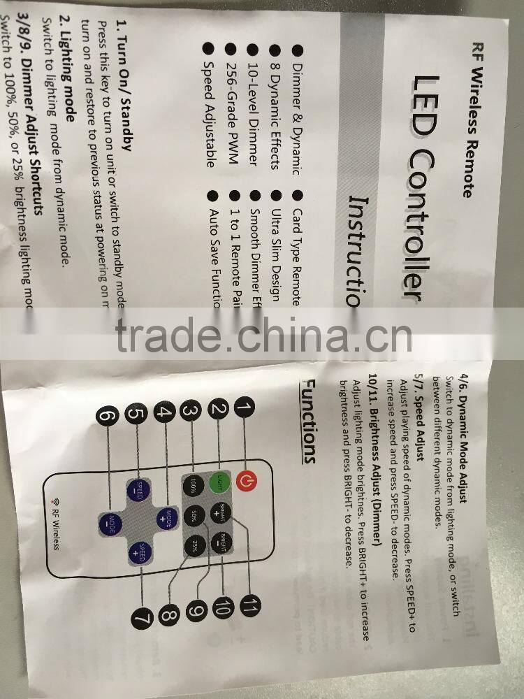 RF Wireless RGB LED Controller & Mini Controller with DC female Adapter