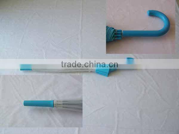summer new design curved plastic handle transparent bubble POE material umbrella