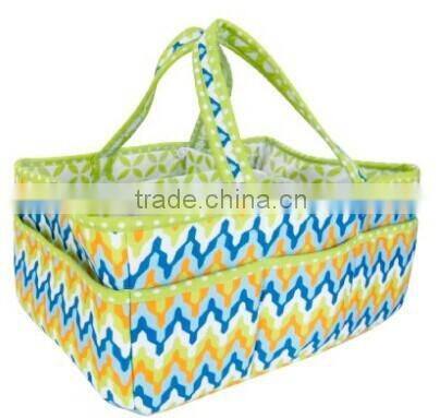 2015 Portable Storage Chevron Pattern Cotton Diaper Bag Organizer