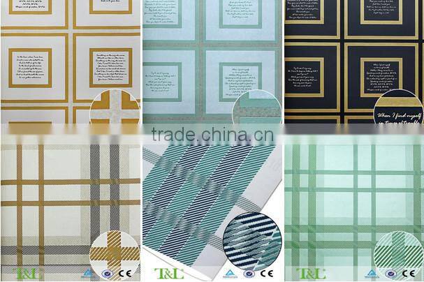 B210 Rotary screen foaming non woven letter wallpaper