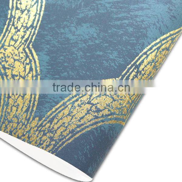 2014 China export gold foil pvc wallpaper
