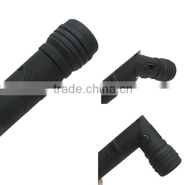 Best selling car accessories adjustable flashlight with phone charge car charger