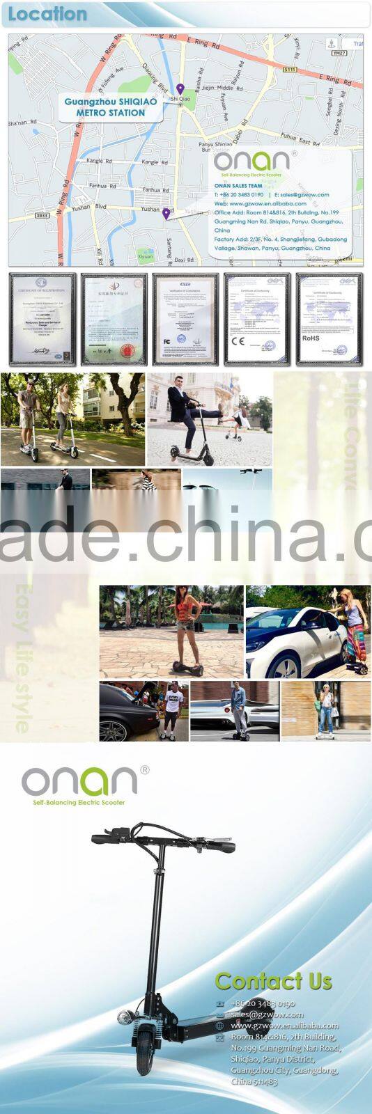 Powerful Adult Portable Electric Scooter Moped