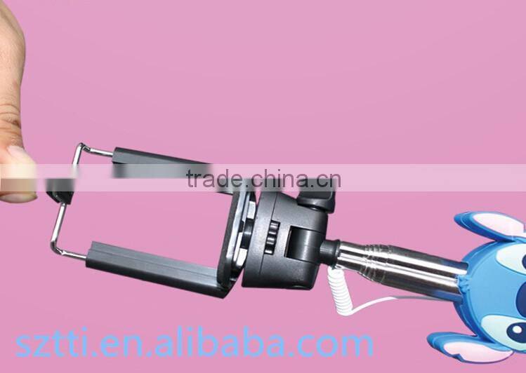 wired monopod selfie stick,monopod automated selfie stick 2016 for mobile phone