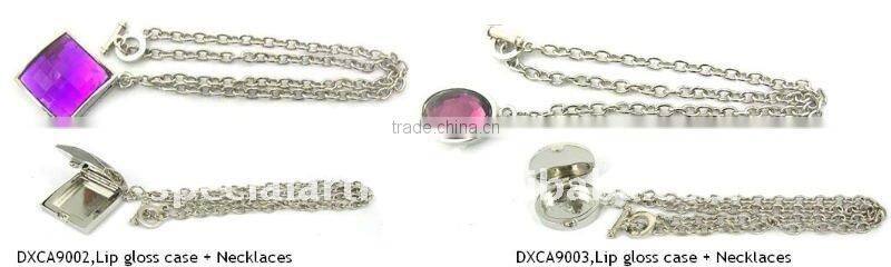 Metal square shaped solid perfume container /lip gloss bracelet, with epoxy letter charm,OEM designs accepted<DHCA9023>