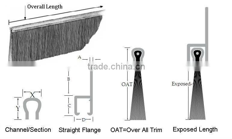 door seal strip brush