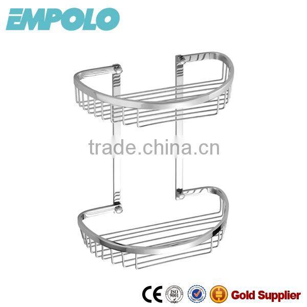 2014 New Design Double Brass Bathroom Basket 601-2