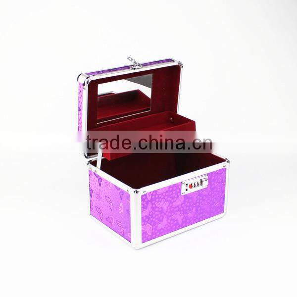 Cosmetics Aluminum Makeup Case Kit Accessories Lipstick Eye Shadow Blush