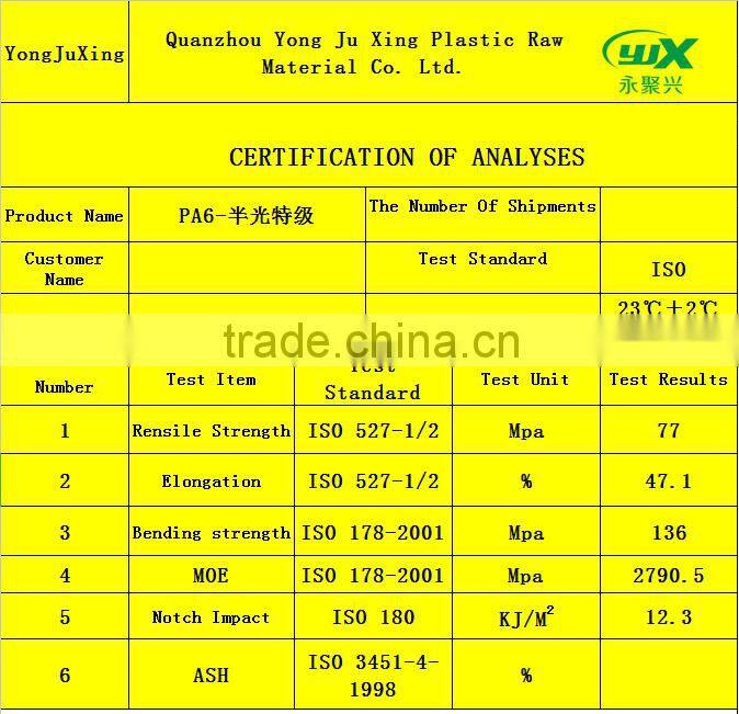 Polyamide resin pa6 nylon6 by factory price