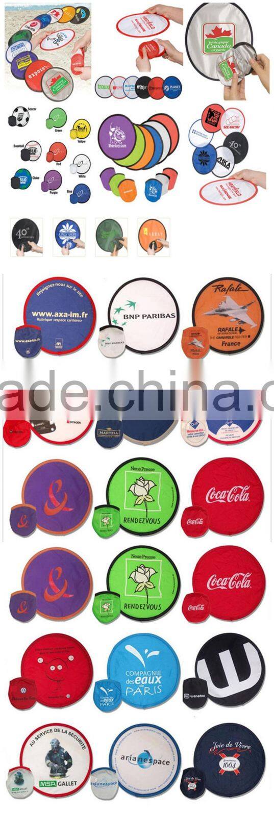china supplier 25cm 190T customized logo foldable frisbee fan for dogs